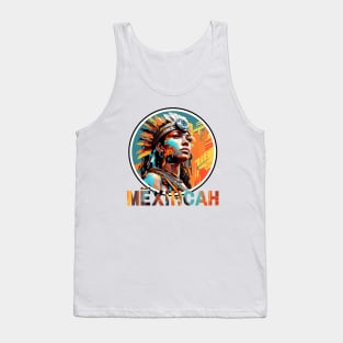 Urban Nahuatl Essence - Mēxihcah Pride High Contrast Streetwear Tank Top